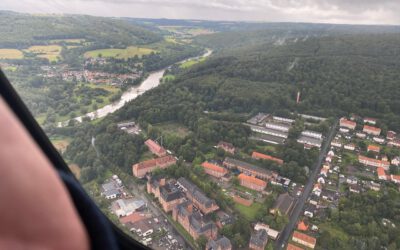 Hubschrauberflug über Fuldatal