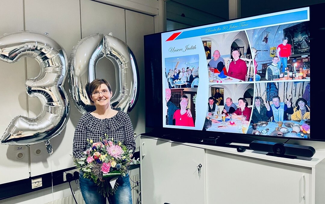 30 Jahre Firmenjubiläum unsere Mitarbeiterin feiert