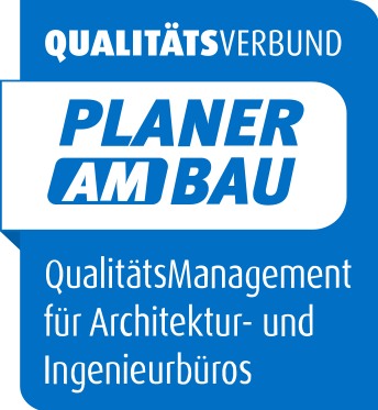 Logo Planer am Bau Siegel für Qualitätsmanagement