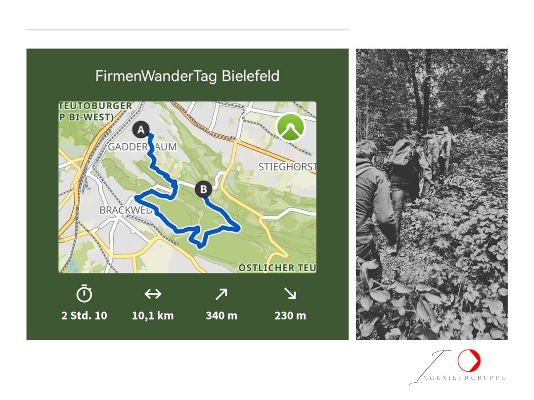 Firmenwandertag Bielefelder Team