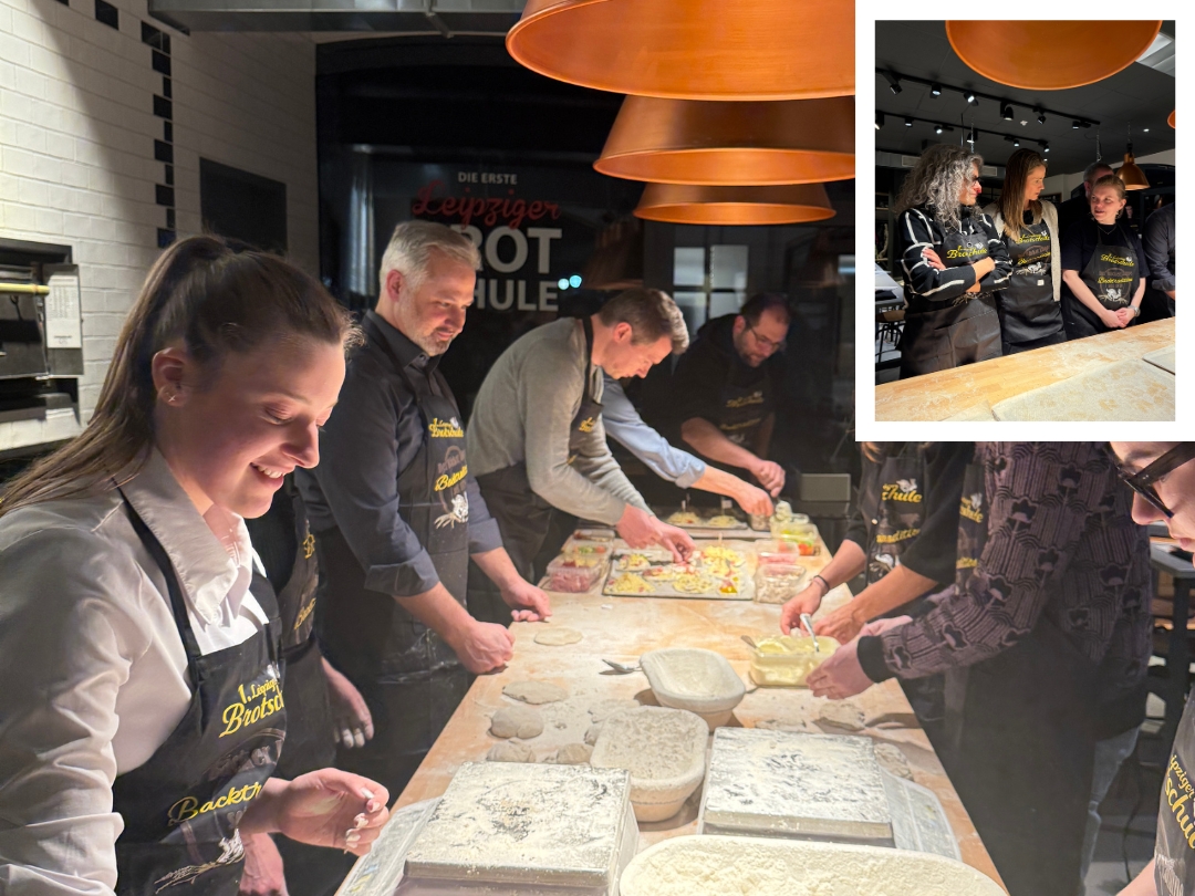 Die Kollegen in der Brotbackschule