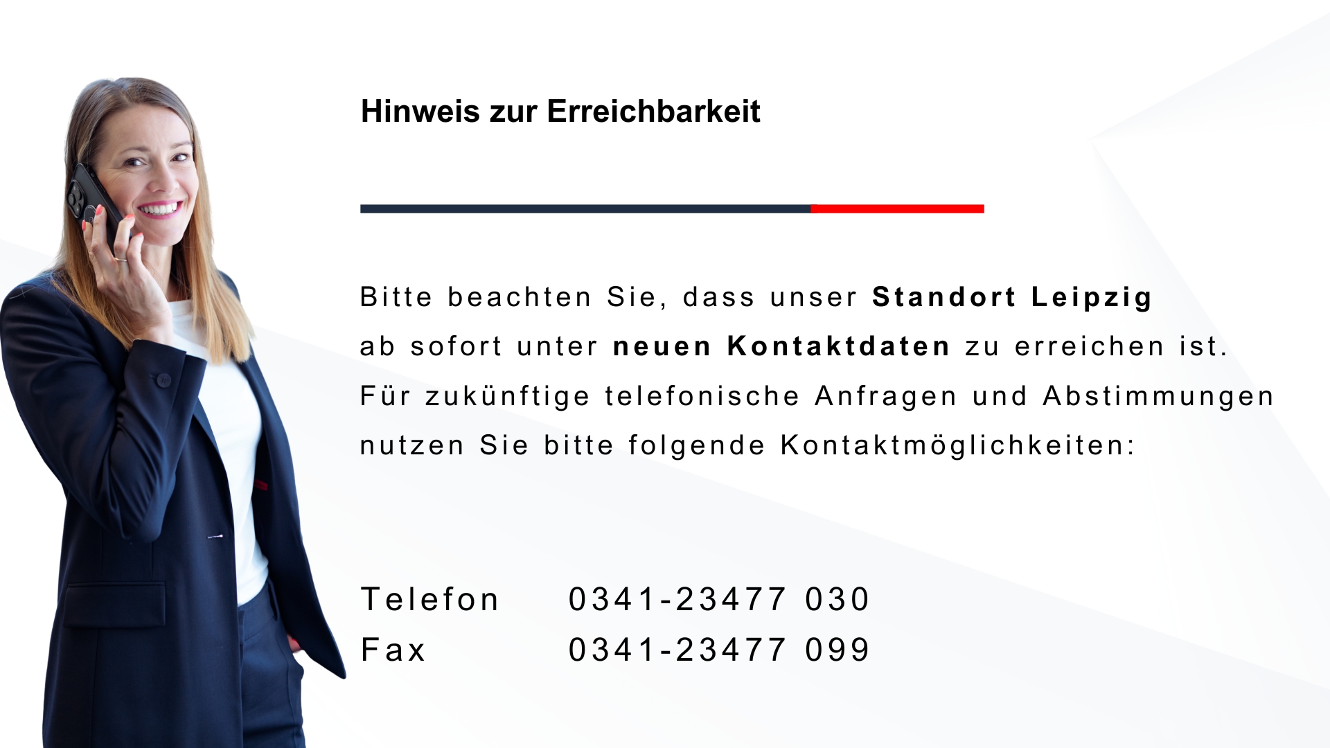 Homepage_Hinweis_Erreichbarkeit_Leipzig (2) aktuelle Telefonnummer von unserem Leipziger Standort